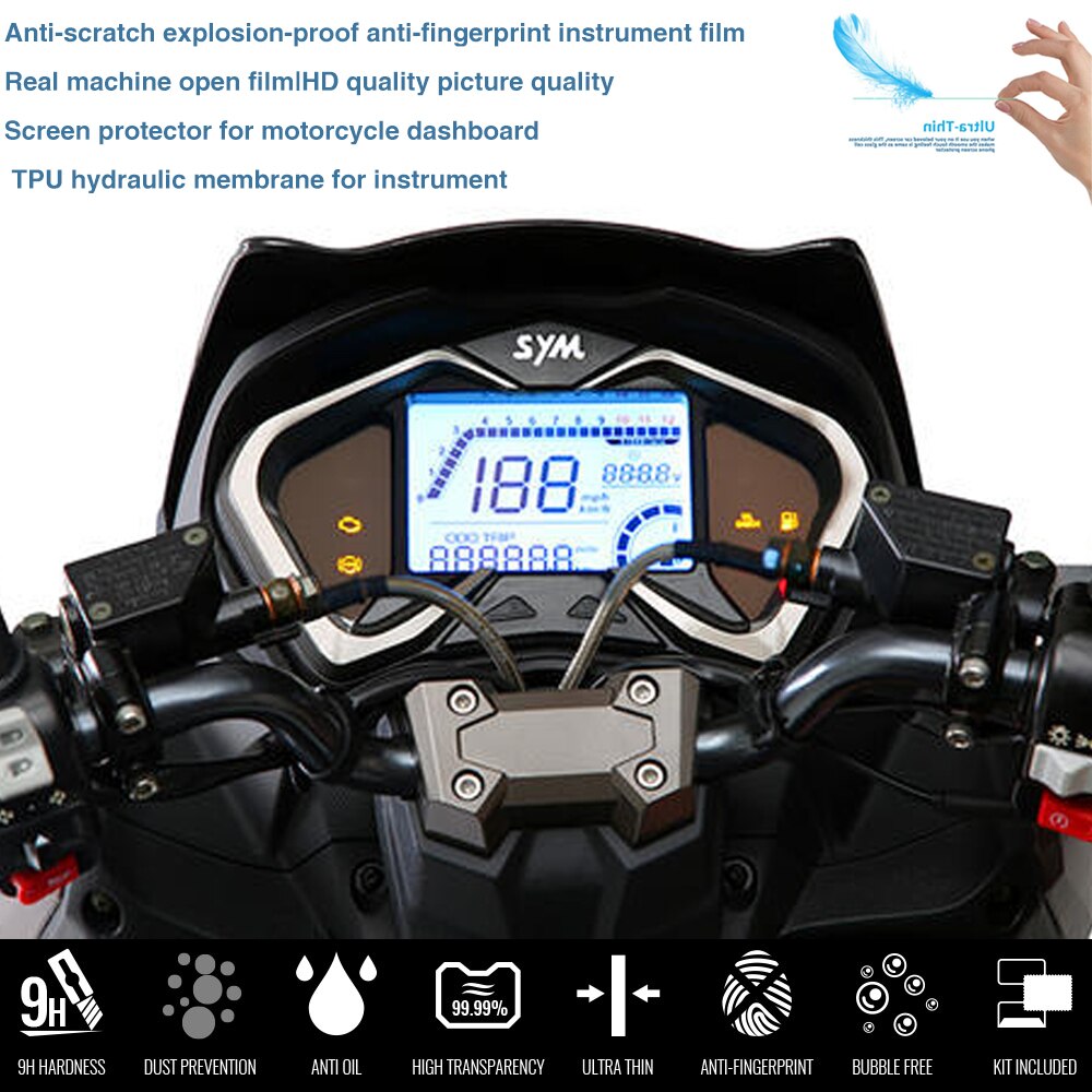 Cruscotto grappolo Pellicola Proteggi Schermo per SYM CRUISYM150 CRUISYM 150