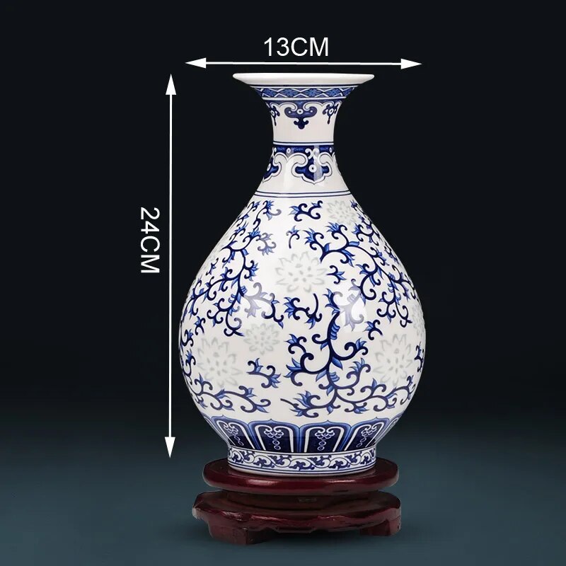 Bone China Flower Vase, Home Decor, Chinese Tradition Vases for Flowers, Ceramic Vase Decoration Home, Living Room: Burgundy
