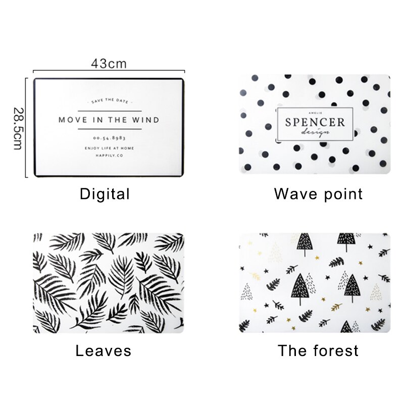 1pc antislip servies warmte-isolatiematten placemat anti-olie kom bord mat eva materiaal transparante placemats bekermat