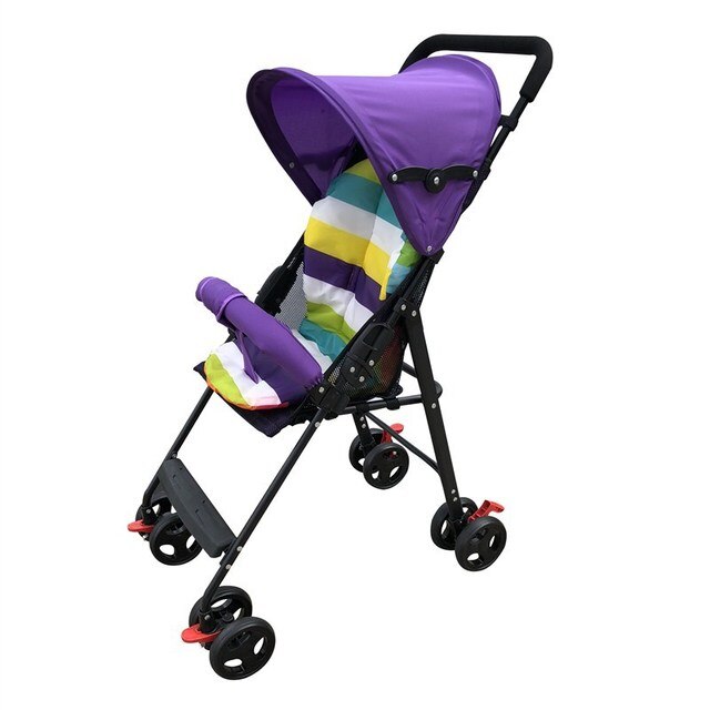Cochecito de bebé ultraligero y portatil para niños pequeños con bolsillo plegable puede sentarse y poner un solo botón bebé carro: S11