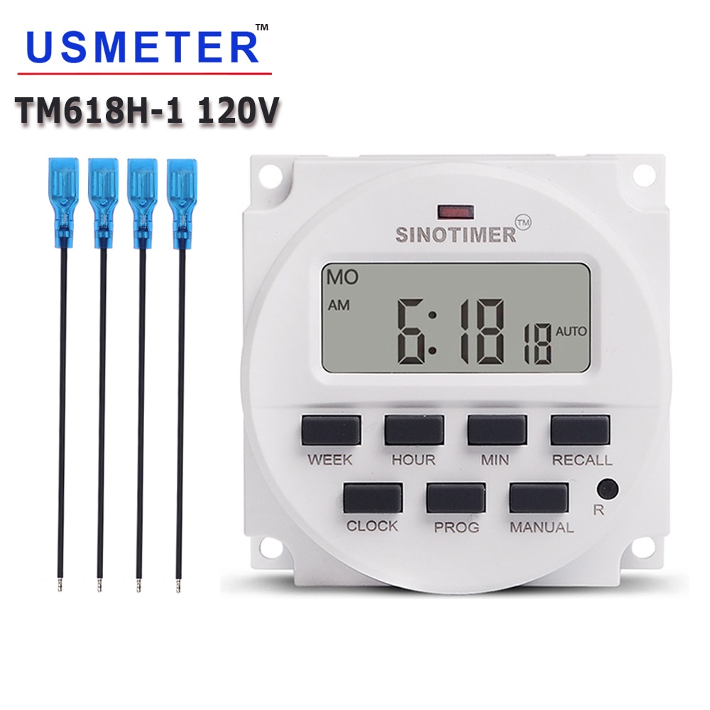 TM618H 7 jours hebdomadaire Programmable 120VAC numérique électronique lampe interrupteur de temps horloge à faire soi-même Kit intervalle minuterie compte à rebours interrupteur