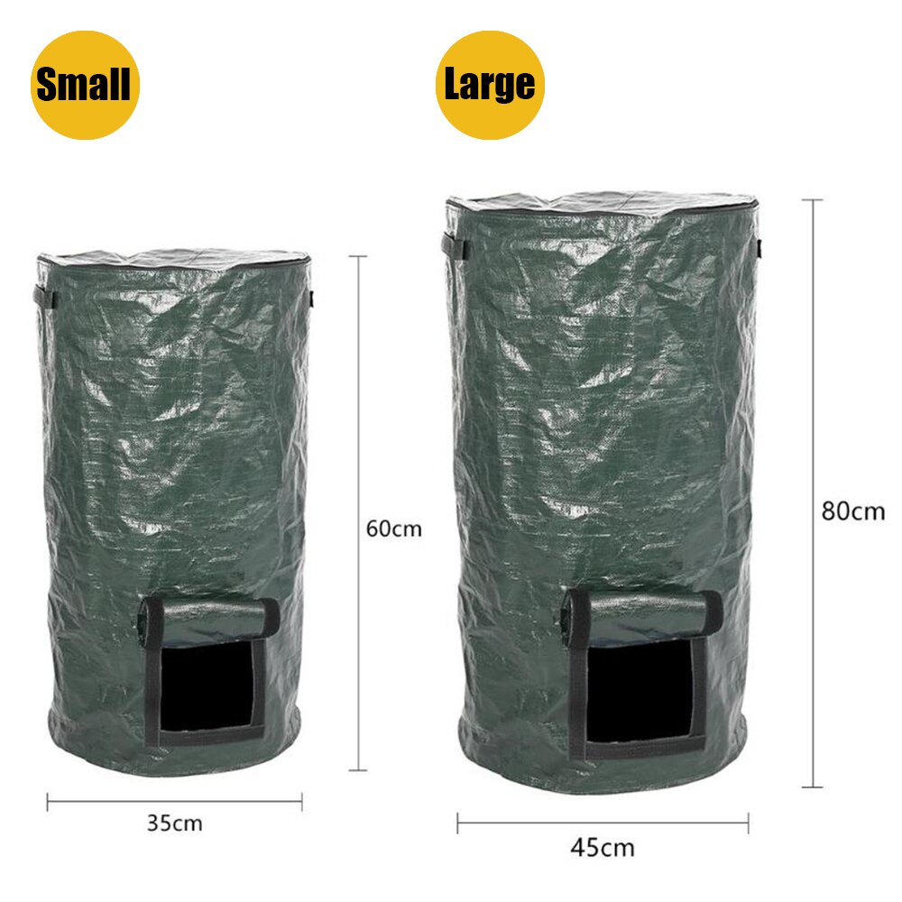 Compostable Trash Bags Garden Waste Bag PE Gardening Bag Reusable Food Scraps Bag for Lawn Pool Leaf Yard Waste Bag