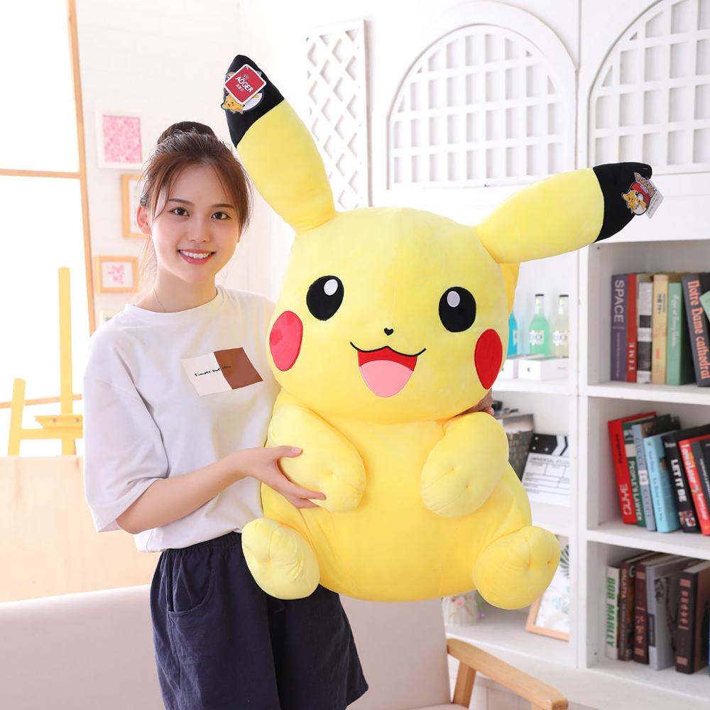 Zeer Grote Pikachus Pluchen Speelgoed Big Size Volledige Kussen Pokemoned Gevulde Pop Sussen Baby Kerstcadeau Voor Kinderen