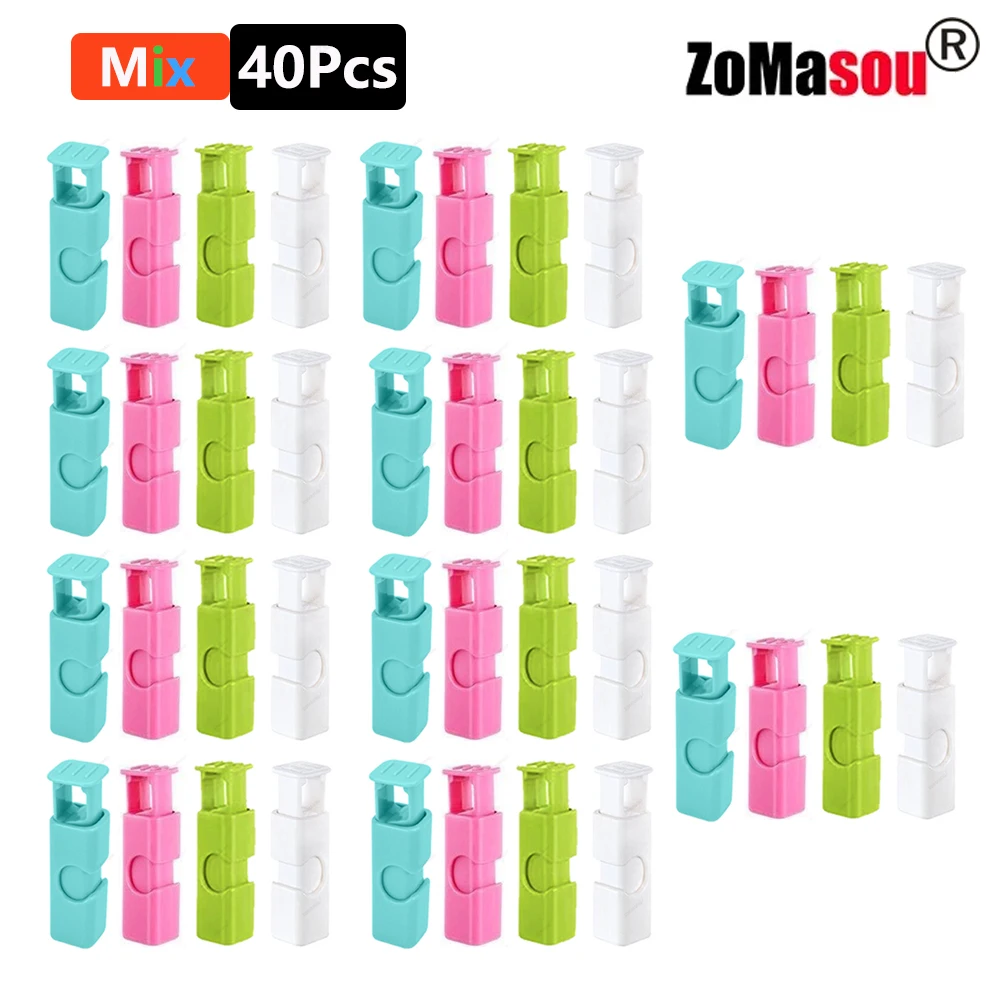 50/1Pcs Reusable Food Sealing Clips Bread Storage Bag Clips For Snack Wrap Bags Spring Clamp Kitchen Organization Sealing Clamp: Pink