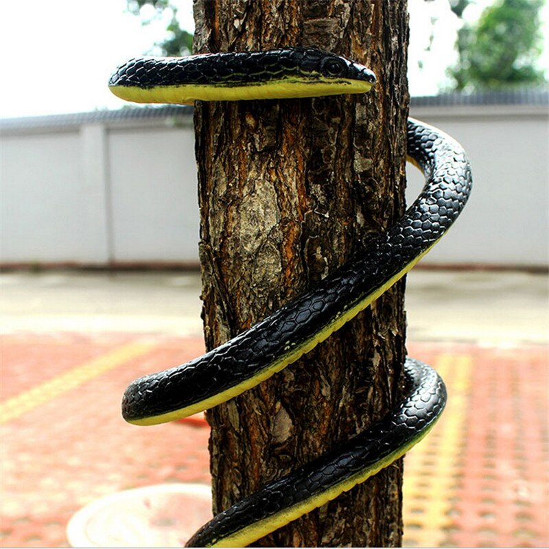 Halloween Realistic Soft Rubber Toy Snake Safari Garden Props Joke Prank About 125cm Novelty and Gag Playing Jokes Toys