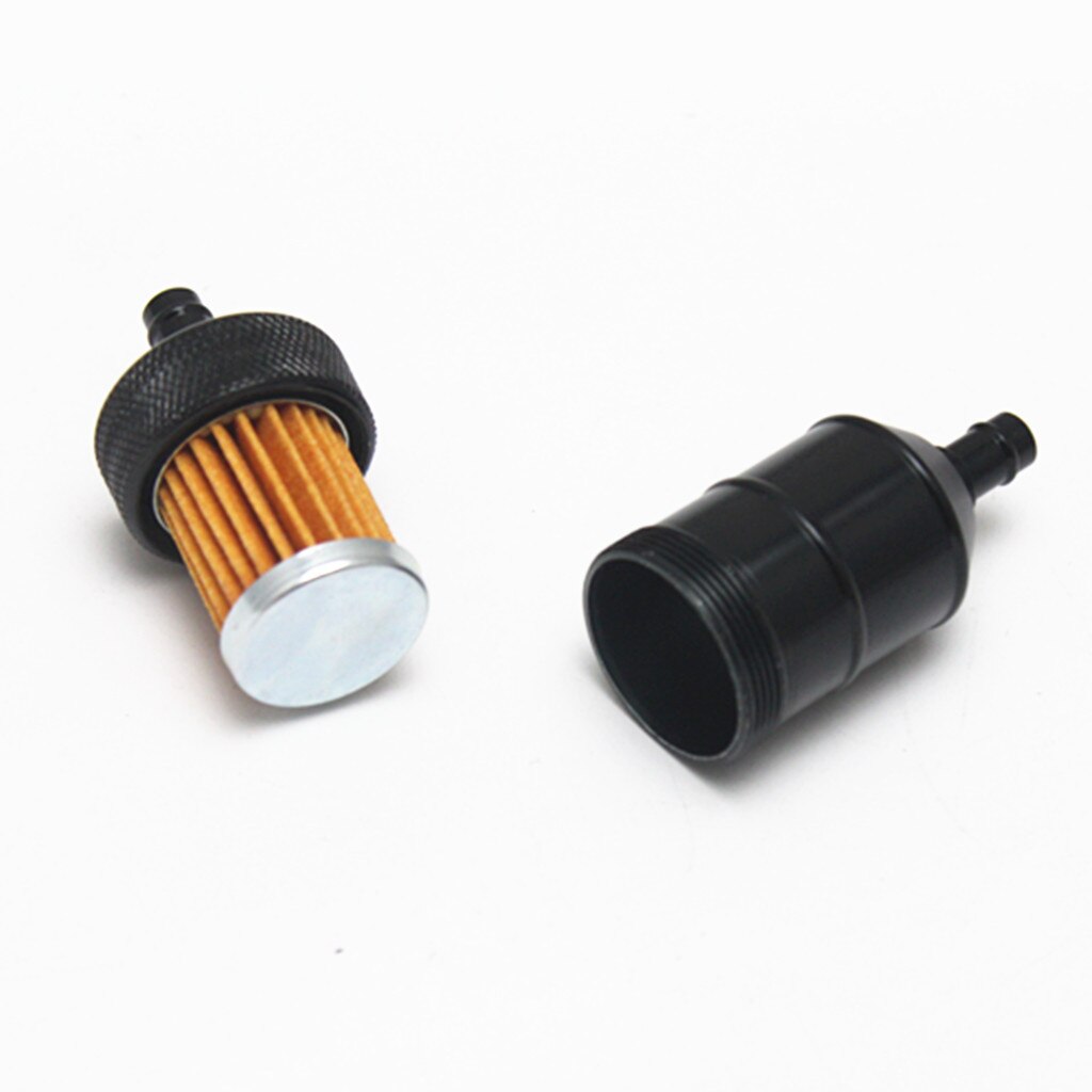 8mm 5/16' Aluminium Black ATV Inline Fuel Petrol Diesel Filter Universal aluminum inline fuel filter