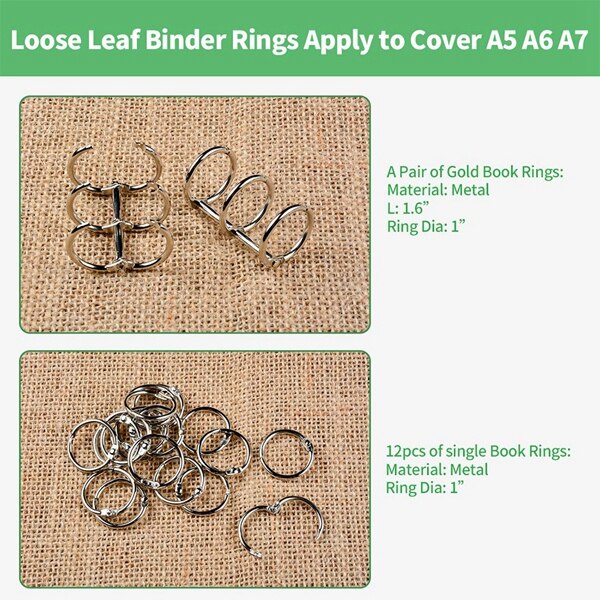 DIY Resin Casting Molds for Notebook Cover A5 A6 A7-3Pcs Silicone Notebook Cover Clear Casting Epoxy Resin Molds with 2Pcs 3-Rin