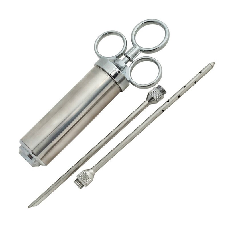 Vlees Injector Spuit Gevogelte Marinade Flavour Rvs Vlees Kruiden Injector Marinade Injector Bbq Kit Met 2 Naalden