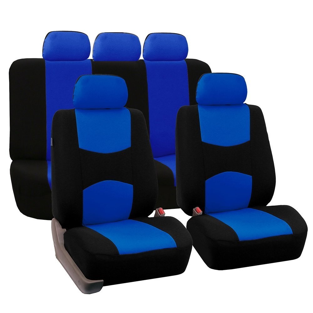 Juego completo de fundas para autos funda asientos automovil de automóviles para fundas de protección de asientos fundas para asientos de vehículos Accesorios universales para automóviles de automóviles: blue