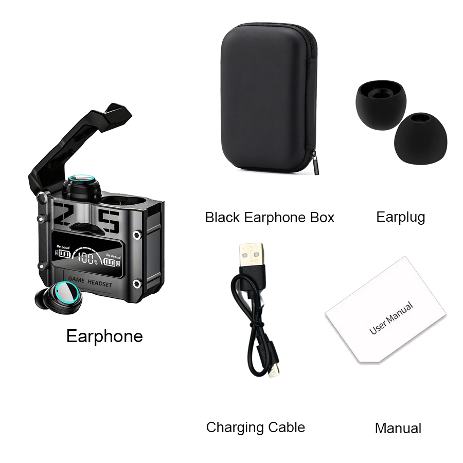Originele M25 Tws Draadloze Koptelefoon Oortelefoon Bluetooth Touch Control Ruisonderdrukking Stereo Oordopjes Headsets Voor Xiaomi Iphone: GRIJS
