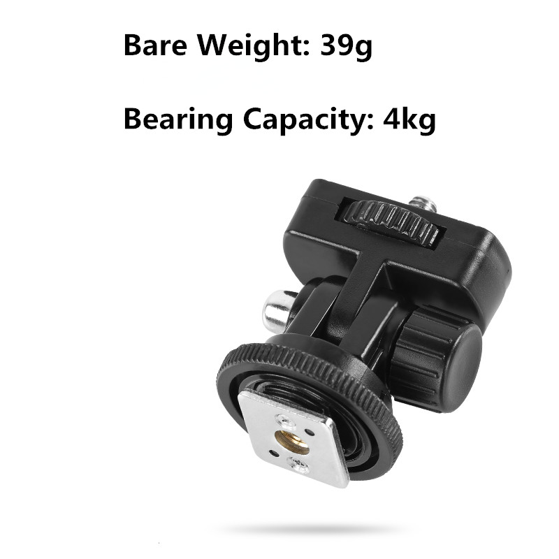 Mini soporte para Monitor, cabezal de trípode, adaptador de zapata fría de 1/4 pulgadas para montaje de Monitor de cámara, Flash, micrófono, luz de relleno LED