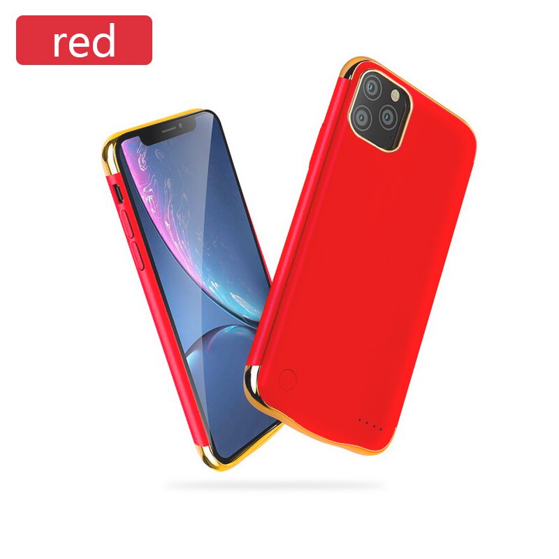 Etui na ładowarki do iPhone 11 Pro Max etui do ładowania do iPhone 11 etui na baterie 6000mah Back Clip szybka ładowarka pokrywa czarna