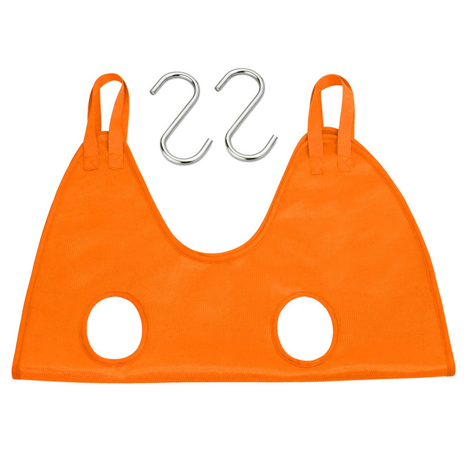 Dog Cat Hammock Helper Soft Flannel Pet Grooming Hammocks Restraint Bag Harness for Nail Clip Trimming Bathing with 2 Hook: orange / S
