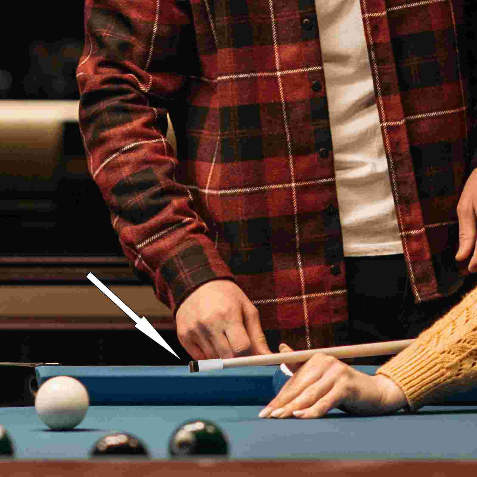 10pcs Billiard Cue Tips Pool Cues Tips Replacements Screw-on Tips for Billiard (White)