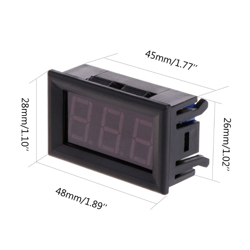 Dc 12v mini digitalt ledet termometer til biltemperaturmonitorpanel målerområde  -50-110c med temperatursonde