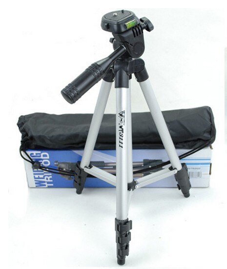 Lightweight Tripod Weifeng WT 3111 Portable 3-way Head For Carema With Bag Phone Clip Holder