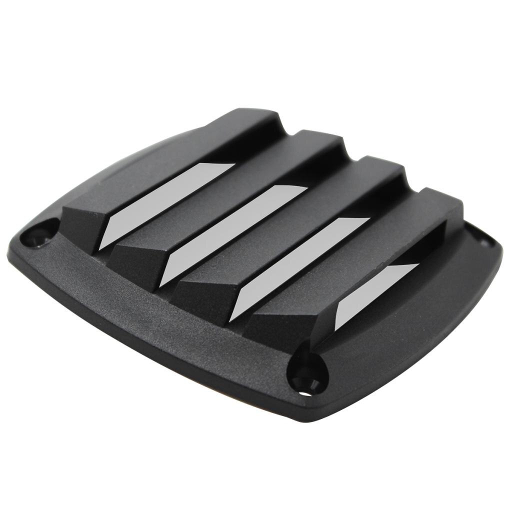 8.5x 8.5x2.5cm Marine Plastic Vents Hull Air Vent Boat Marine Louvered Vent Boat Deck Hardware for 3Inch Tube Hose Black