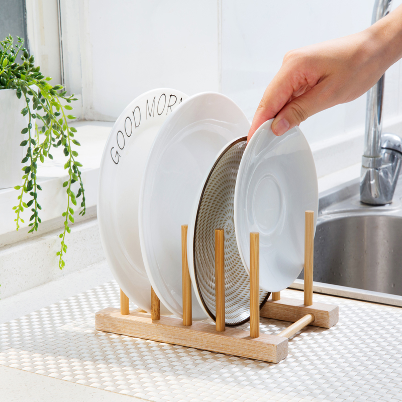 Vanzlife Bamboe Plaat Wateroverlast Veroorzaakt Door Overmatige Regenval Rack Plaat Schotel Dragen Glas Planken Ontvangen Rack Plank