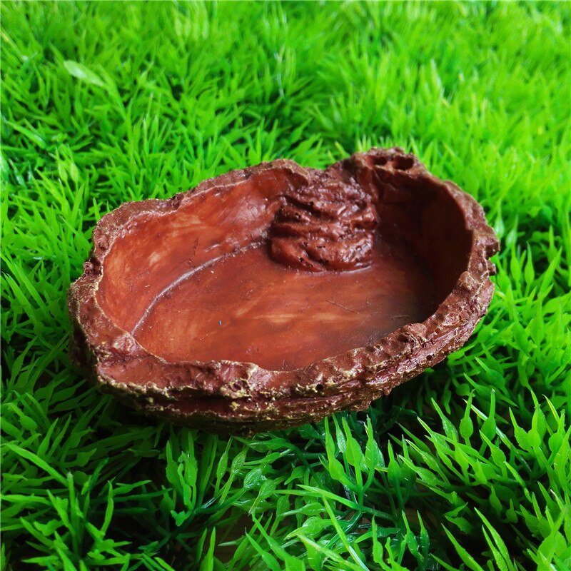 Reptile Feeder Crawler Bowl Basin Water Fountain Turtle Tortoise Scorpion pider Lizards Crabs Aquatic Pet Supplies Nice 1Pc: Default Title