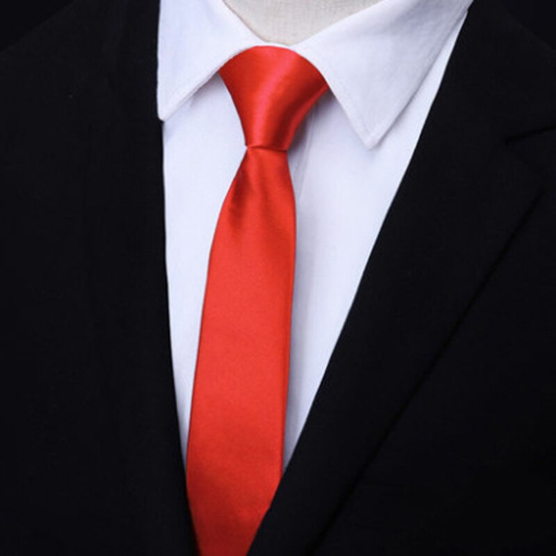 5cm Necktie For Men Slim Narrow Lazy Tie Easy To Pull Rope Neckwear Men tie Wedding Party Aniversary Business Dress Meeting: 5x48  red