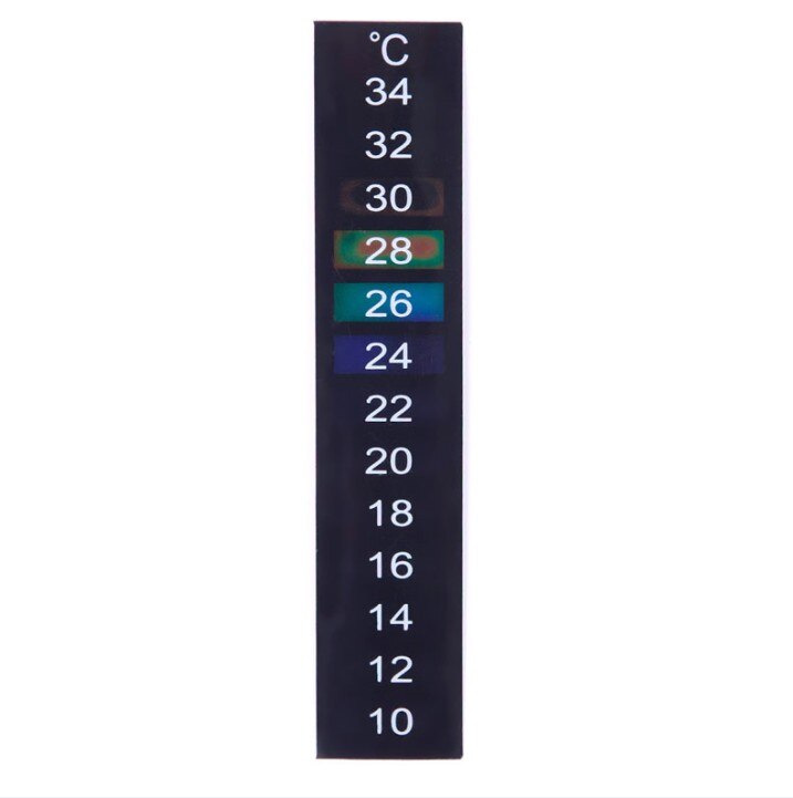 Bærbar 3 stk multifunktionel dobbeltskala akvarie akvarium temperatur termometer klistermærke klæbende klæbende temperaturmåler: 10-34 grader / 2 stk