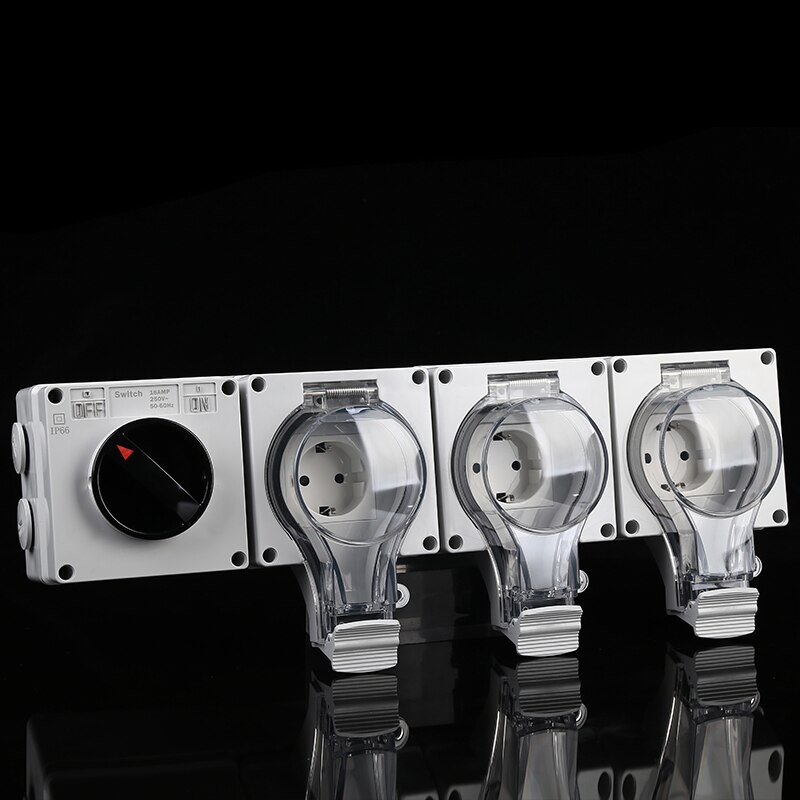 IP66 Eu Standaard Met Waterdichte Weerbestendige Waterdichte Outdoor Stopcontact 16A Stopcontact Ac 110V-250V