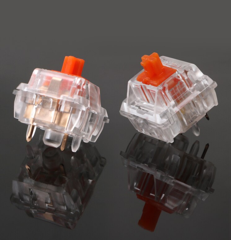 Healios - 63.5g - Linear Silent Orange Switch for mechancial keyboards 5 pin switches RGB