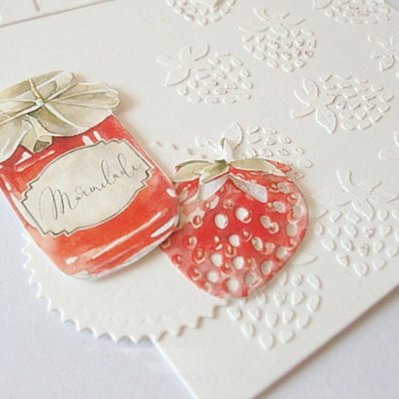 Jordbær metal skære dies stencil scrapbog diy album stempel papir prægning