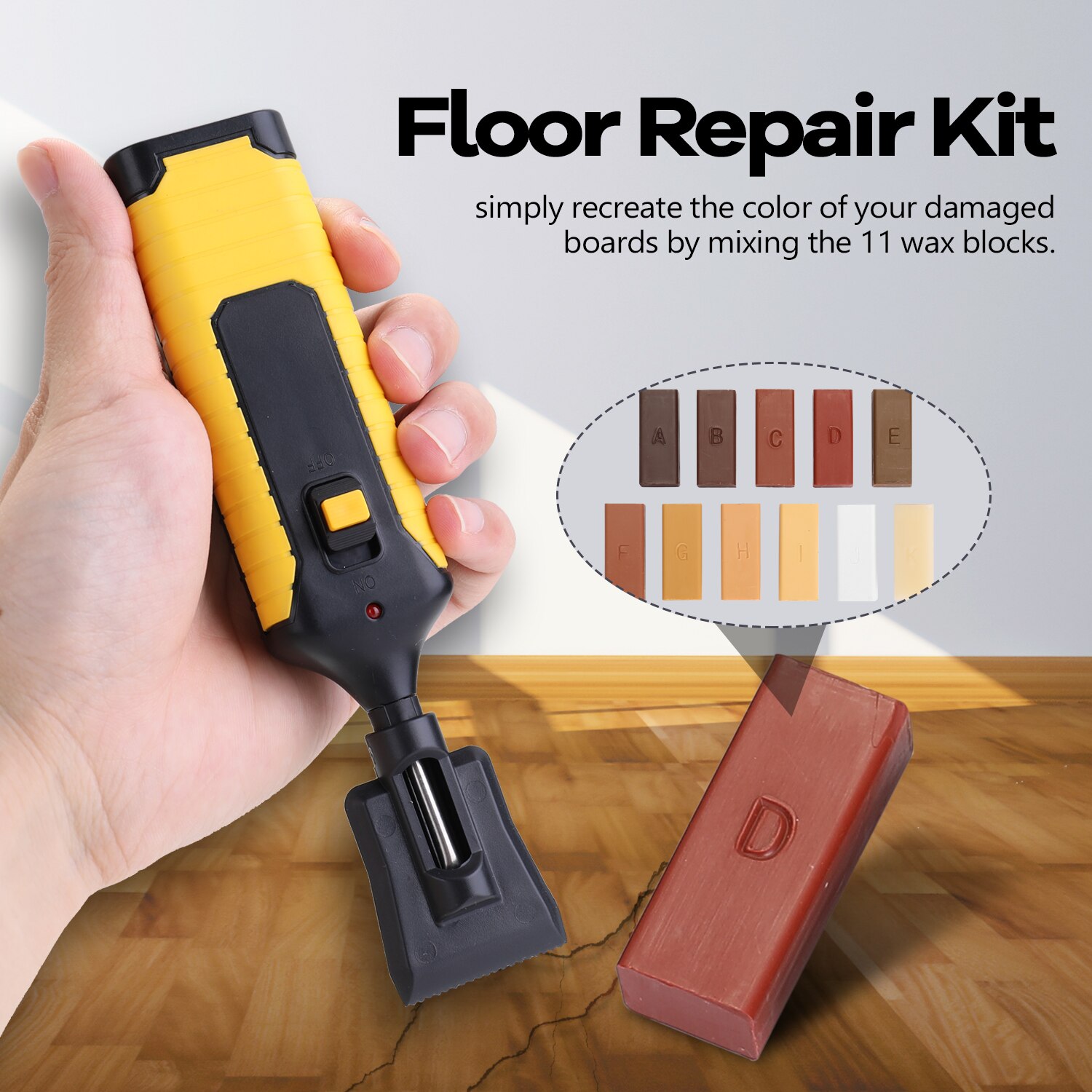 Laminat Boden Reparatur Werkzeug Laminat Reparatur Kit Wachs System Boden Arbeitsplatte Stabilen Gehäuse Chips Kratzer Ausbessern Werkzeug Set