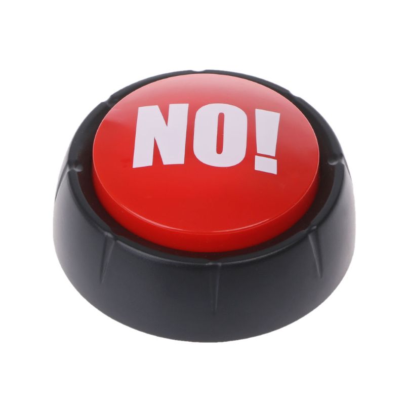 Grote Rode Geen Knop Geen Geluid Knop Desktop Sound Toy Geweldig Voor Ouders Co-Werknemers Gag Joke: Default Title