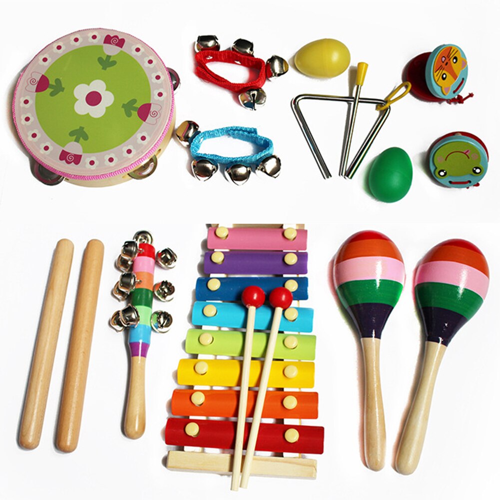 Muziekinstrumenten Voor Peuter Met Draagtas, 14 In 1 Muziek Percussie Speelgoed Set Voor Kinderen Met Xylofoon, rhythm Band: Default Title