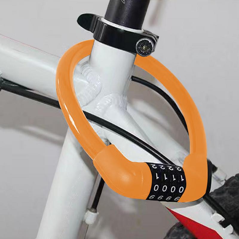 Candado de combinación de bicicleta antirrobo, candado de combinación para bicicletas, candado de bicicletas sin llave de alta resistencia de 4 dígitos para bicicletas eléctricas