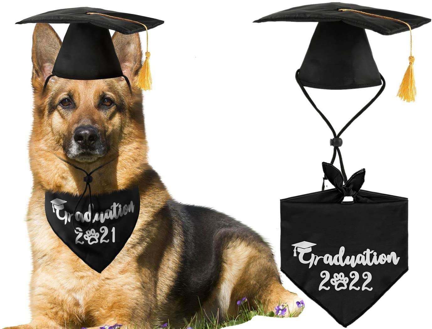 DJSIMFHDNG Leuke Witte Schaap Cartoon Patroon 2 Stuks Hond Bandana Huisdier Driehoek Bib Sjaal Wasbaar Verstelbare Hond Hoofddoek Geschikt Voor De Meeste Honden En Katten