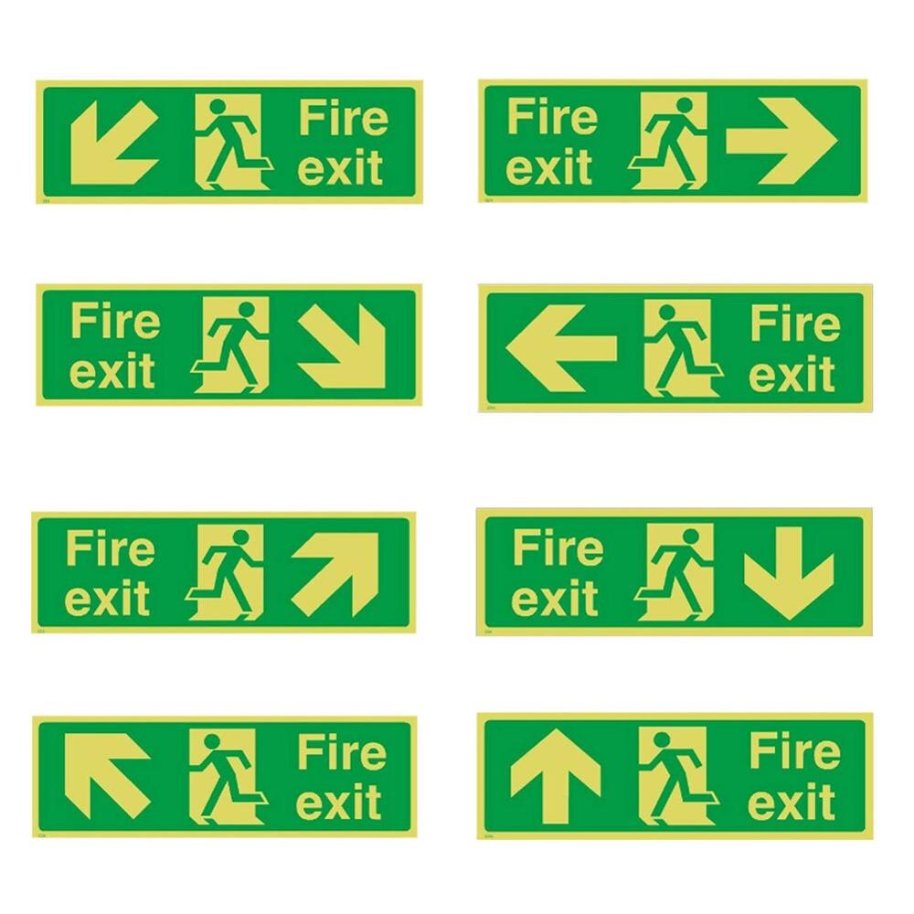 1PC Safety Warning Sign Logo Mall Hotel Basement Exit Signage Luminous for Guidance Transportation