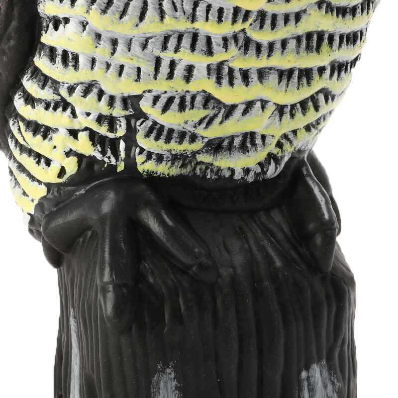 Realistic Plastic Bird Scarer Rotating Head Owl Decoy Protection Repellent Bird Pest Control Scarecrow Yard Decoration Garden