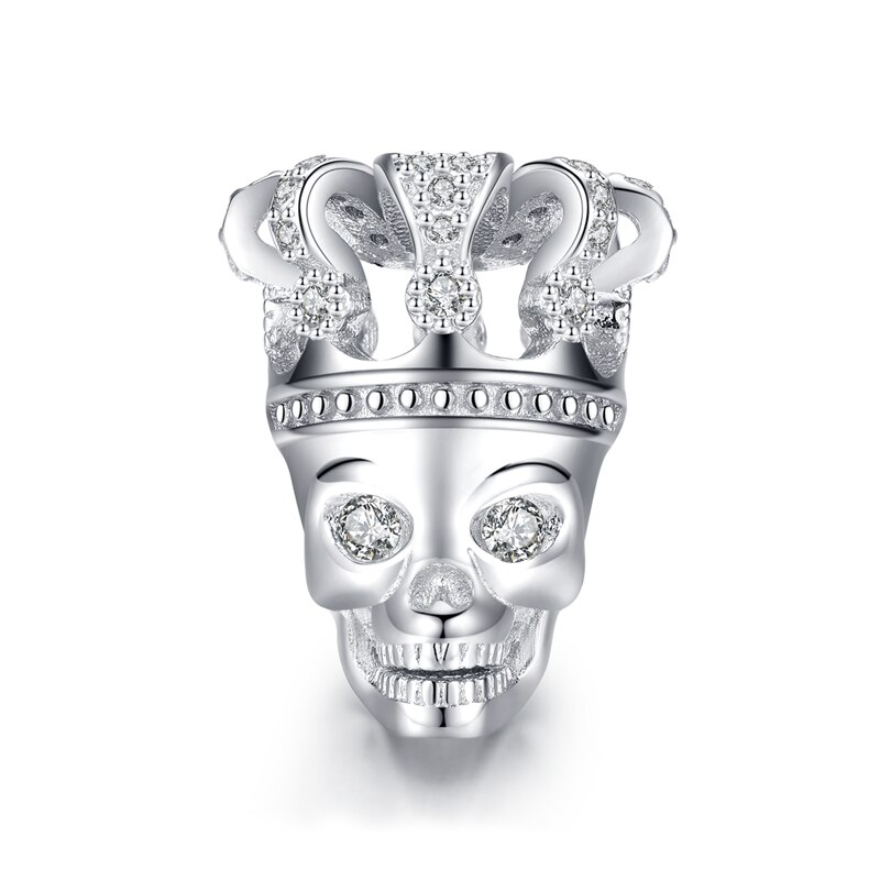 WOSTU Halloween koraliki 925 Sterling srebrna czaszka dynia magia przewodnik Charm Fit oryginalna bransoletka wisiorek straszne Party biżuteria: FIC1361