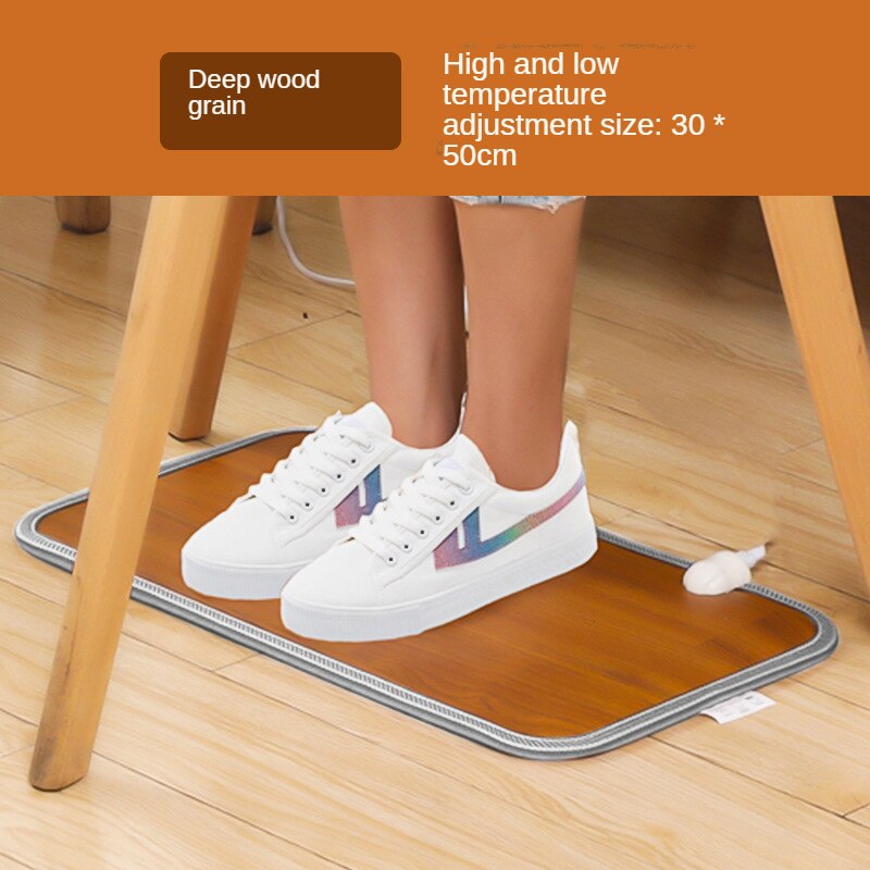 Pu Verwarming Voet Mat Warmer Elektrische Verwarming Pads Voeten Been Warmer Tapijt Thermostaat Warming Gereedschap Voor Home Office: 30 50cm