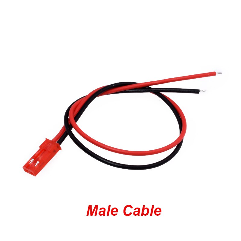 20pcs Red JST 2 Pin Connector Male Female Plug Cable 20AWG Silicon Wire For RC Battery Helicopter DIY LED Lights Decoration