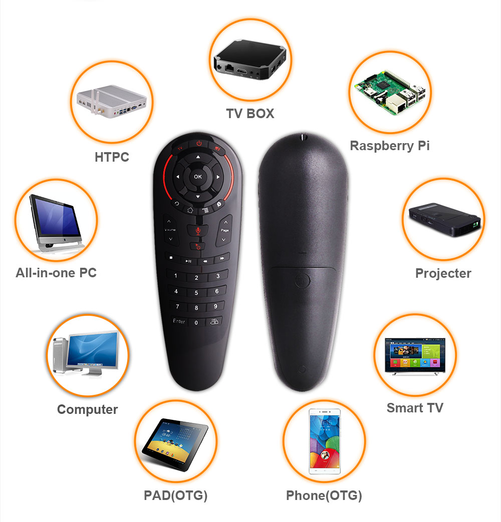 L8star G30 G30S air mouse programme à distance IR apprentissage RF 2.4G 433 sans fil clavier contrôle pour Android 9.0 Smart TV box voix