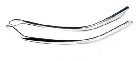 Cadre de protection coins de pare-choc | Pour la tête avant de la voiture, style de cadre de garniture en acier inoxydable 2 pièces pour Toyota Corolla Altis: B
