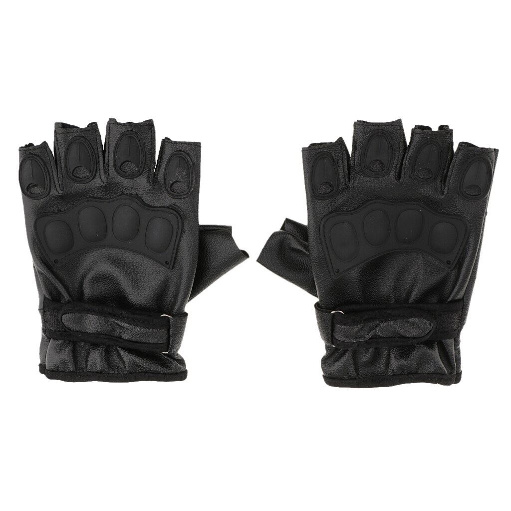 1 Paar Cool Fietsen Handschoenen Voor Fiets Rijden Motorcycle Sport Half Vinger Zwarte Handschoenen