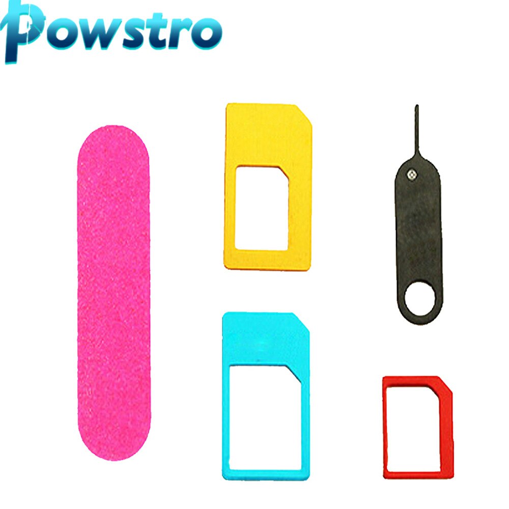 Card Adapter Five-In-One Adapter Standard Ordinary SIM Tool Kit For Sized Smartphones Aluminum Alloy SIM Card Adapter