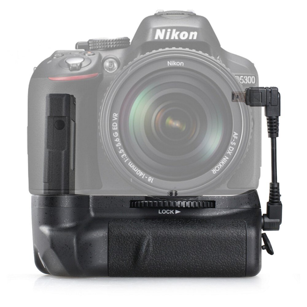 Battery Grip for Nikon D5300 D5200 D5100 DSLR Cameras with Infrared Remote Control