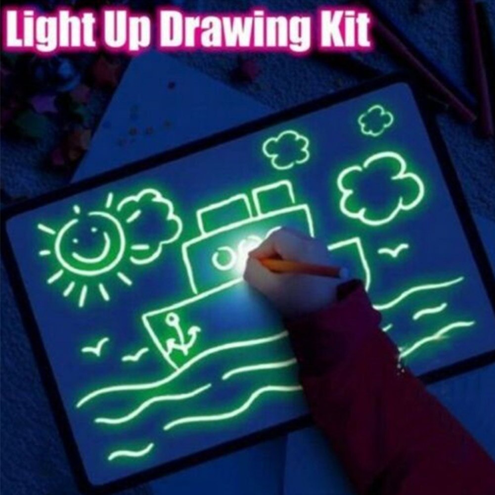 Illuminated Light Drawing Board Toy Development Drawing Doodle Tablets Education Toys LFX-ING