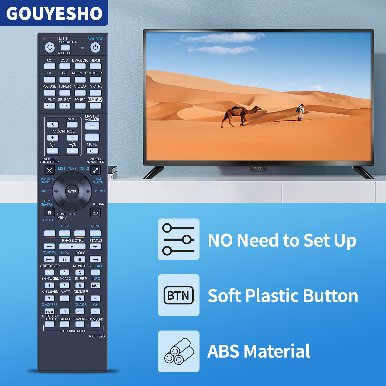 For Remote Control Pioneer AXD7596 AXD7305 VSX-1123-K AXD7691 AXD7725 AXD7668 SC-57 SC-55 LX58 AV A/V Receiver