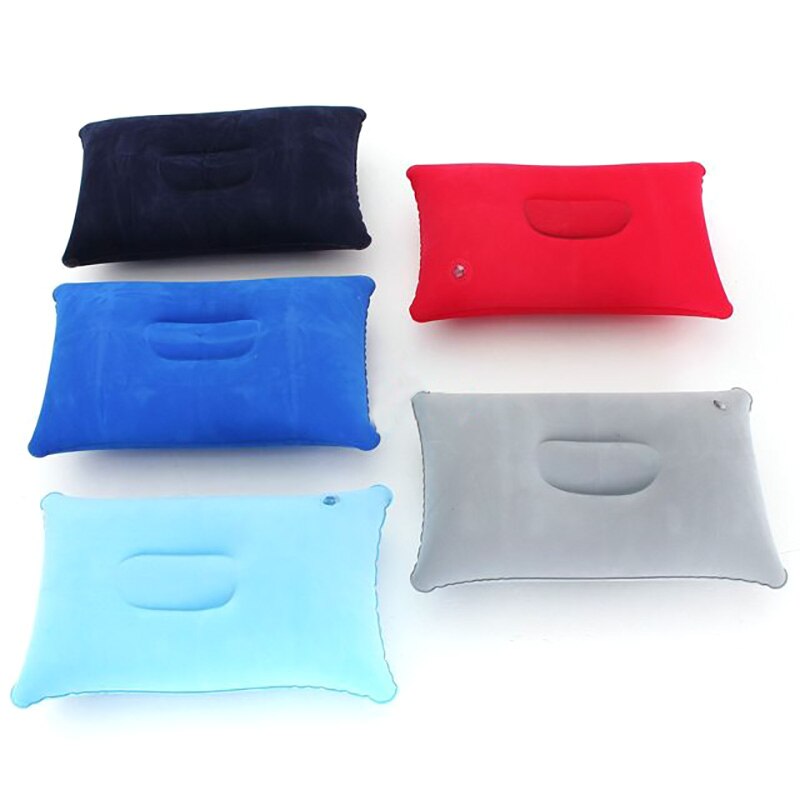 Coussin gonflable Double face pour voyage, oreiller Portable, flocage, camping, plage, voiture, avion, hôtel