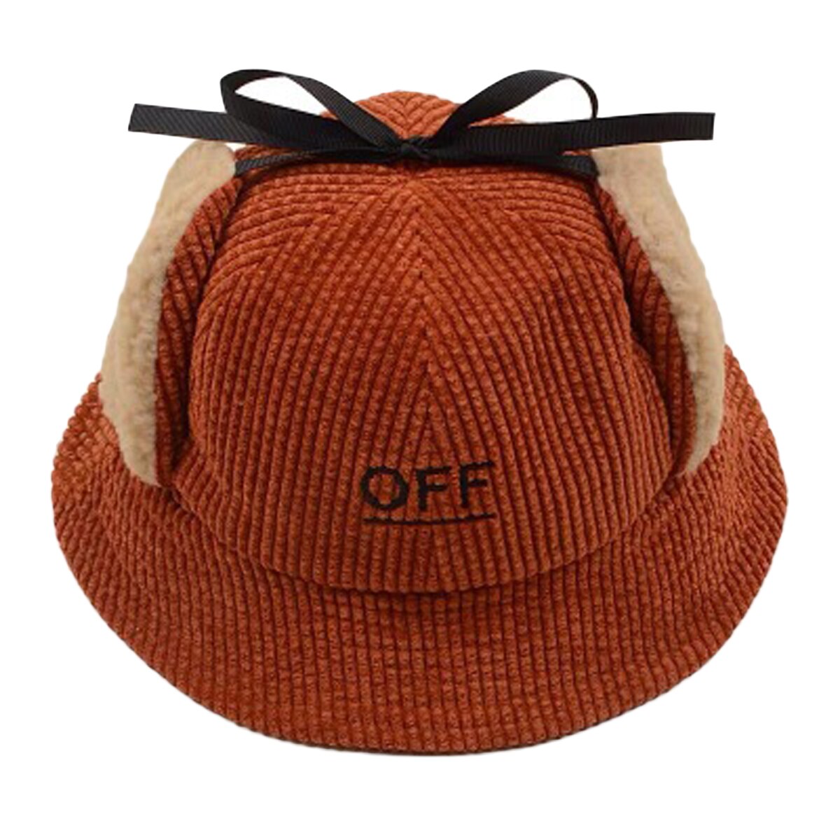 Autumn Winter Fisherman's Cap Children's Corduroy Basin Cap Off Baby Lei Feng Hat Thickened Warm Cap Girls Boys: Brown