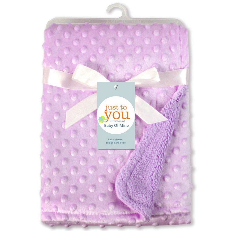 Baby Blanket & Swaddling Newborn Thermal Soft Fleece Solid Bedding Set Cotton Quilt: Purple