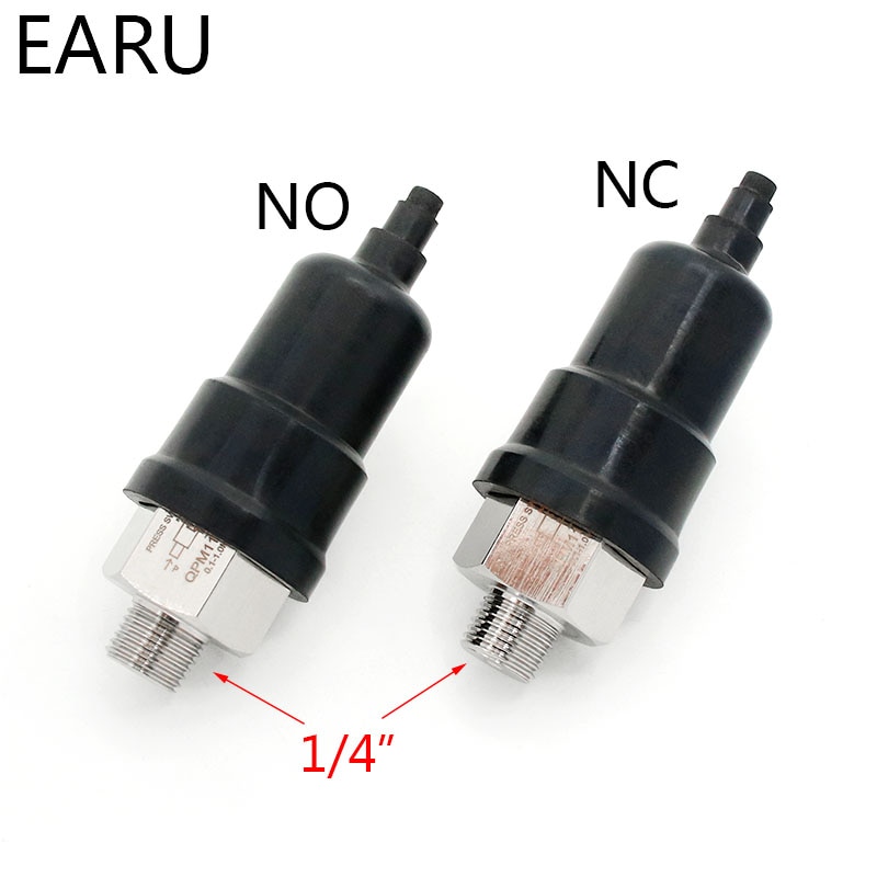 1/4&#39;&#39; Swtich Adjustable QPM11-NC / QPM11-NO Air Pressure Switch Wire External Thread Nozzle Pressure Controller Sensor Pnumatic