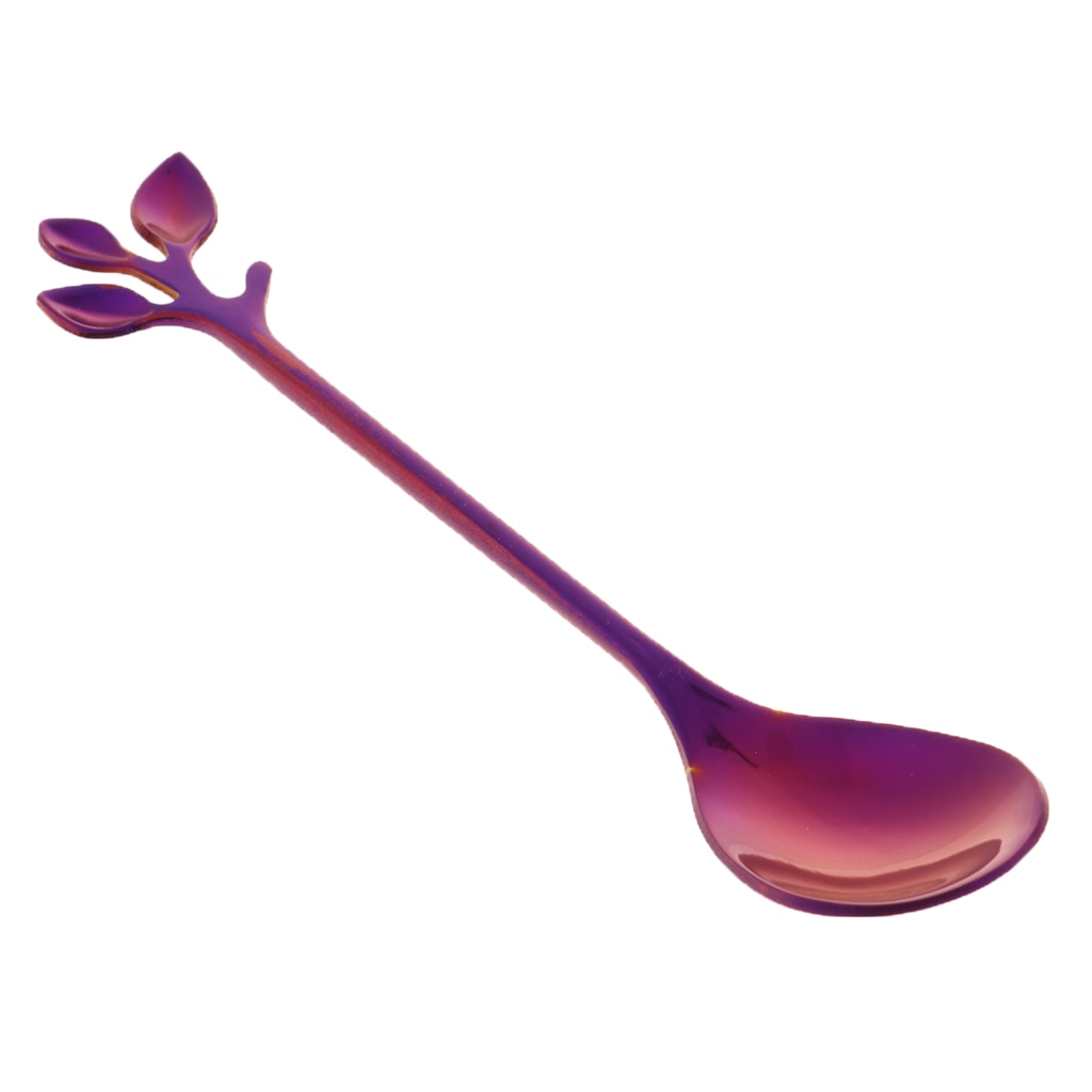 Roestvrijstalen Theelepel Kleurrijke Koffie Lepel, 12Cm Thee Lepel Mengen Lepel Suiker Lepel, Creatieve Premium Theelepel, regenboog